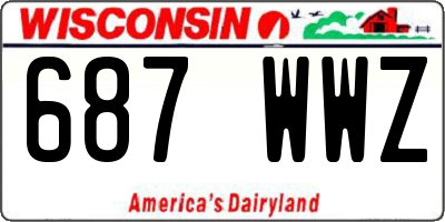 WI license plate 687WWZ
