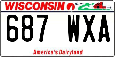 WI license plate 687WXA