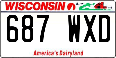 WI license plate 687WXD