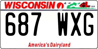 WI license plate 687WXG