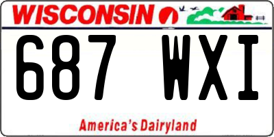 WI license plate 687WXI