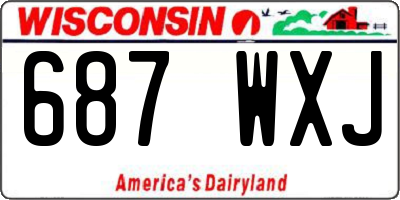 WI license plate 687WXJ