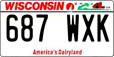 WI license plate 687WXK