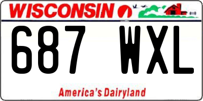 WI license plate 687WXL
