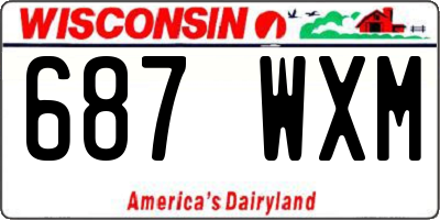 WI license plate 687WXM