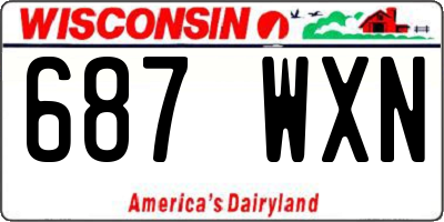 WI license plate 687WXN