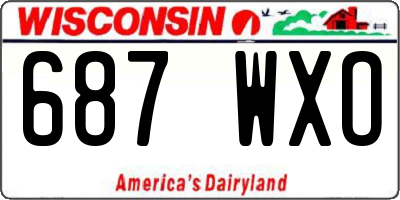WI license plate 687WXO