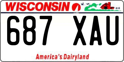 WI license plate 687XAU