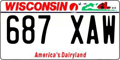 WI license plate 687XAW