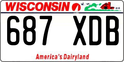 WI license plate 687XDB