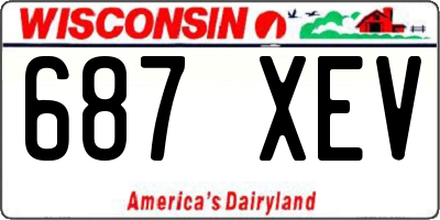 WI license plate 687XEV
