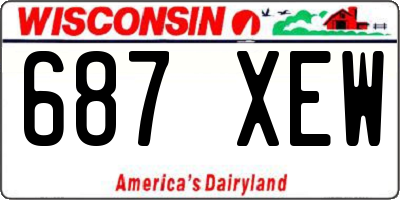 WI license plate 687XEW