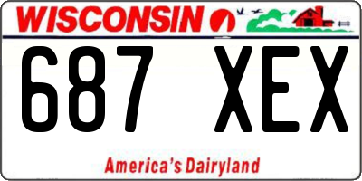 WI license plate 687XEX