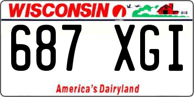 WI license plate 687XGI