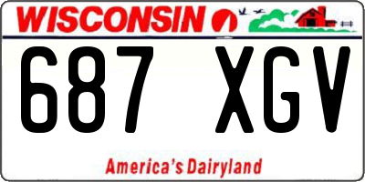 WI license plate 687XGV