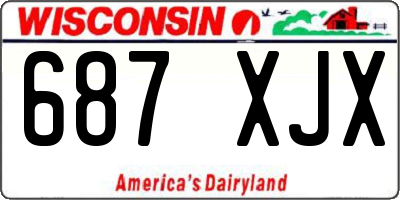 WI license plate 687XJX