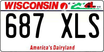 WI license plate 687XLS
