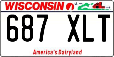 WI license plate 687XLT