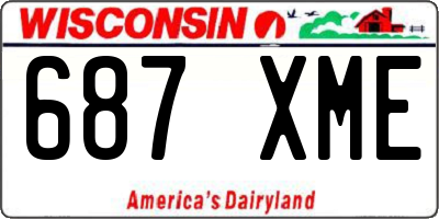 WI license plate 687XME