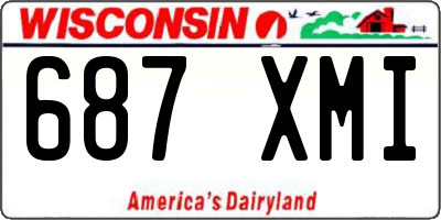 WI license plate 687XMI