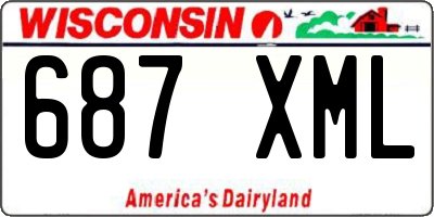 WI license plate 687XML