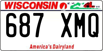 WI license plate 687XMQ