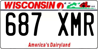 WI license plate 687XMR