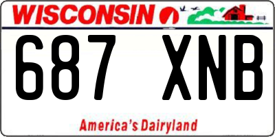 WI license plate 687XNB