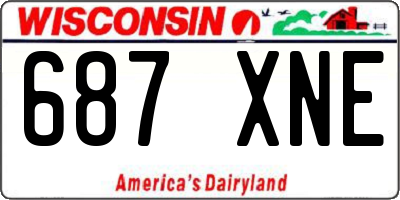 WI license plate 687XNE
