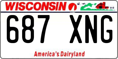 WI license plate 687XNG