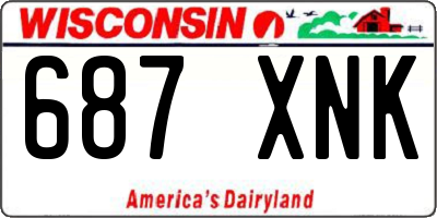 WI license plate 687XNK
