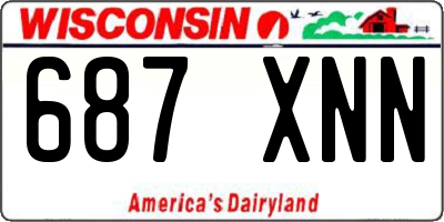 WI license plate 687XNN