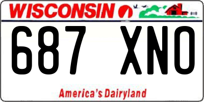 WI license plate 687XNO