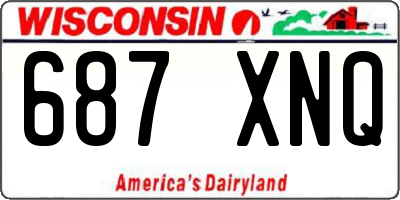 WI license plate 687XNQ