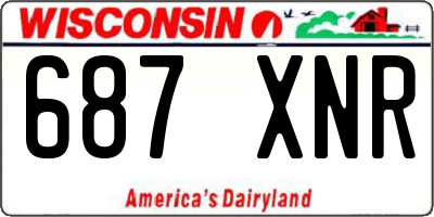 WI license plate 687XNR