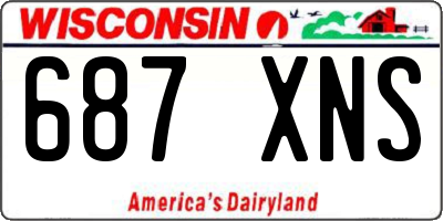 WI license plate 687XNS