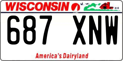 WI license plate 687XNW
