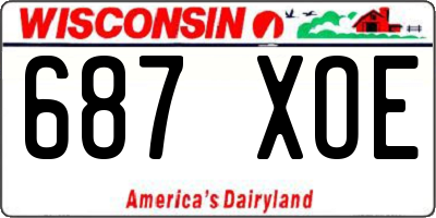 WI license plate 687XOE