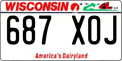 WI license plate 687XOJ