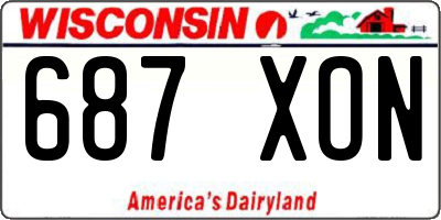 WI license plate 687XON