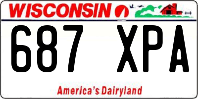 WI license plate 687XPA