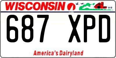 WI license plate 687XPD