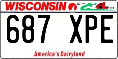WI license plate 687XPE