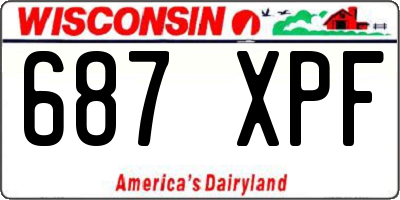 WI license plate 687XPF