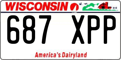 WI license plate 687XPP