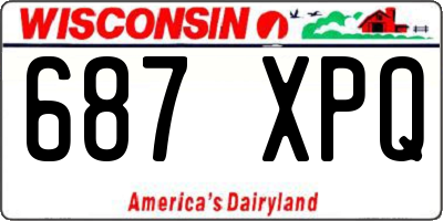 WI license plate 687XPQ