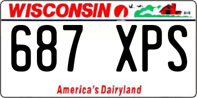 WI license plate 687XPS