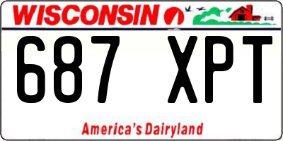 WI license plate 687XPT