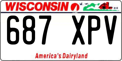 WI license plate 687XPV
