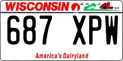 WI license plate 687XPW